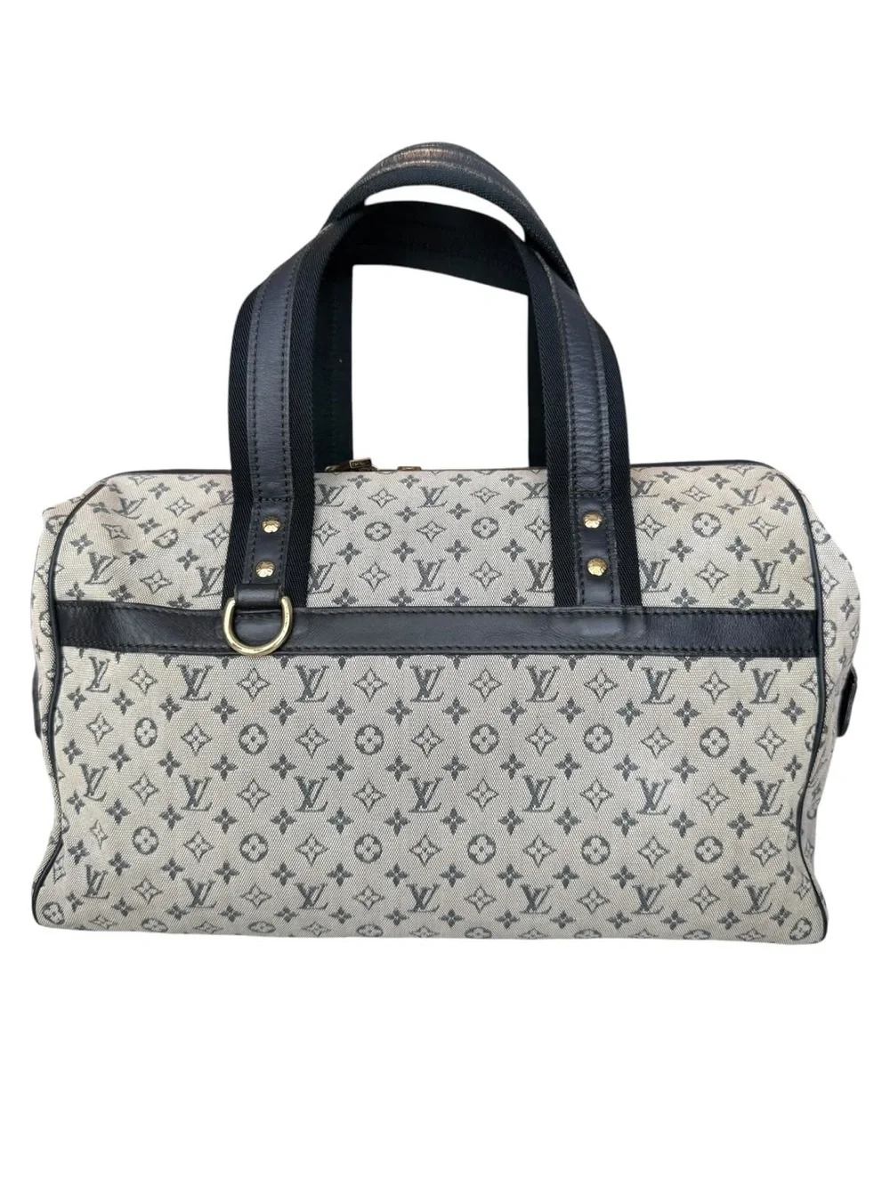 Louis Vuitton Josephine Mini lin Monogram Canvas Satchel in Beige and Black